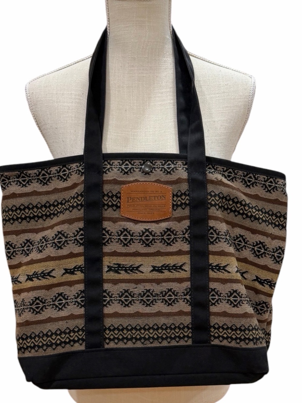 Pendleton Woolen Mills Southwestern Pattern Tote Bag USA Made - Picture 2 of 10